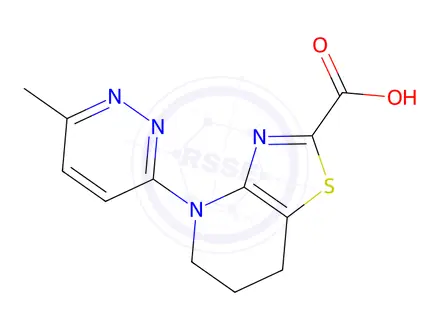Chemical structure of 4-(6-Methylpyridazin-3-yl)-4,5,6,7-tetrahydrothiazolo[4,5-b]pyridine-2-carboxylic acid