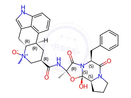 Chemical structure of Ergotamine Tartrate Impurity 17 (9,10-Dihydroergotamine N-Oxide)