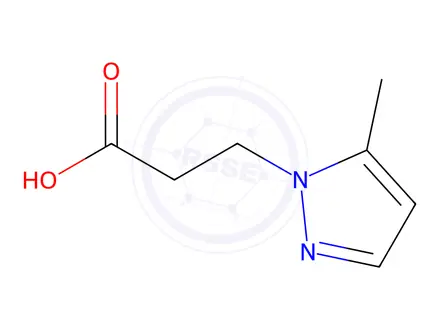 Chemical structure of 3-(5-Methyl-1H-pyrazol-1-yl)propanoic Acid