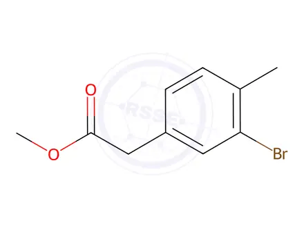 Chemical structure of methyl 2-(3-bromo-4-methylphenyl)acetate
