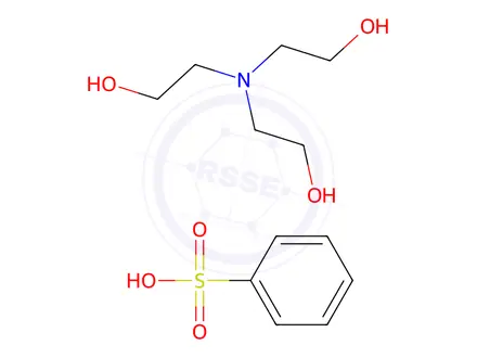 Chemical structure of benzenesulphonic acid, compound with 2,2',2''-nitrilotriethanol (1:1)