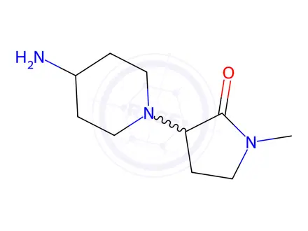 Chemical structure of 3-(4-Aminopiperidin-1-yl)-1-methylpyrrolidin-2-one