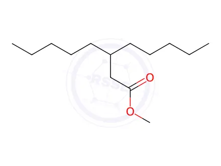 Chemical structure of Octanoic acid, 3-pentyl-, methyl ester