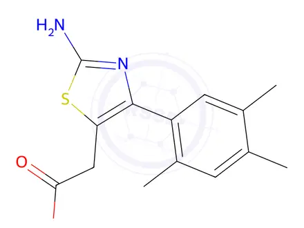 Chemical structure of 2-(2-Amino-4-(2,4,5-trimethylphenyl)thiazol-5-yl)acetic acid