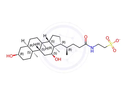 Chemical structure of Taurodeoxycholic acid(Sodium Salt Hydrate)