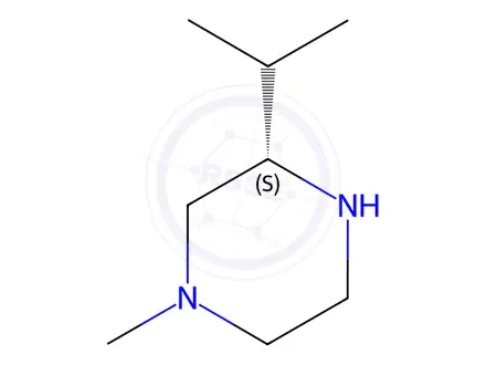 Chemical structure of (3S)-3-isopropyl-1-methylpiperazine