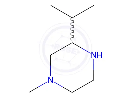 Chemical structure of 1-methyl-3-(propan-2-yl)piperazine