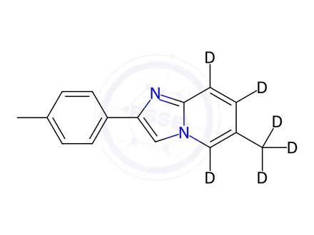 Chemical structure of 6-Methyl-2-(4-methylphenyl)-imidazo[1,2-a]pyridine-d6