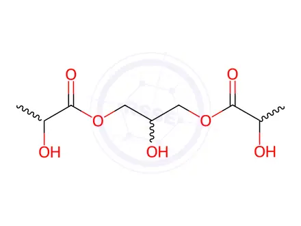 Chemical structure of 2-hydroxypropane-1,3-diyl bis(2-hydroxypropanoate)