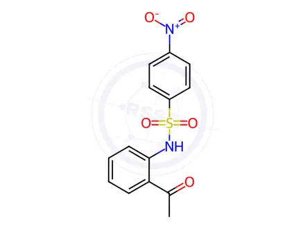 Chemical structure of N-(2-acetylphenyl)-4-nitrobenzenesulfonamide