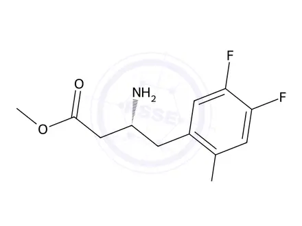 Chemical structure of (R)-Sitagliptin Methyl-Ester Impurity