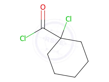 Chemical structure of 1-Chlorocyclohexane-1-carbonyl Chloride