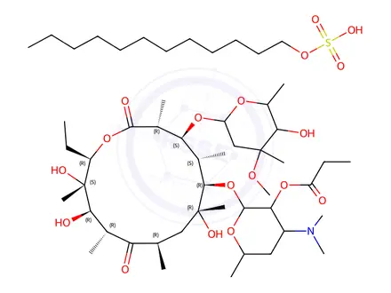 Chemical structure of Erythromycin Estolate