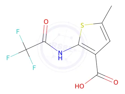 Chemical structure of 5-Methyl-2-(2,2,2-trifluoroacetamido)thiophene-3-carboxylic acid