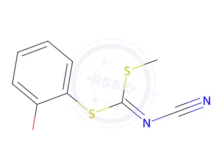 Chemical structure of (2-Methoxyphenyl) methyl cyanocarbonimidodithioate