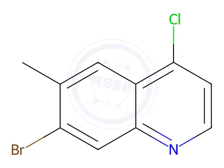 Chemical structure of 7-Bromo-4-chloro-6-methylquinoline