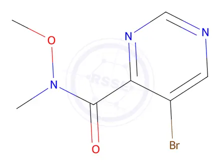 Chemical structure of 5-Bromo-N-methoxy-N-methylpyrimidine-4-carboxamide