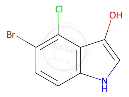 Chemical structure of 5-Bromo-4-chloro-1H-indol-3-ol
