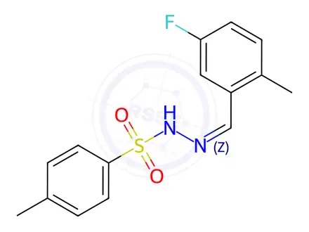 Chemical structure of N'-(5-fluoro-2-methylbenzylidene)-4-methylbenzenesulfonohydrazide