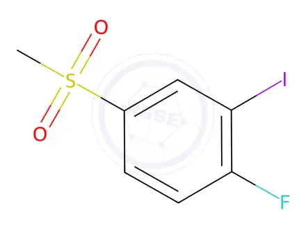 Chemical structure of Benzene, 1-fluoro-2-iodo-4-(methylsulfonyl)-