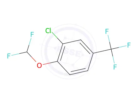 Chemical structure of 2-Chloro-1-(difluoromethoxy)-4-(trifluoromethyl)benzene