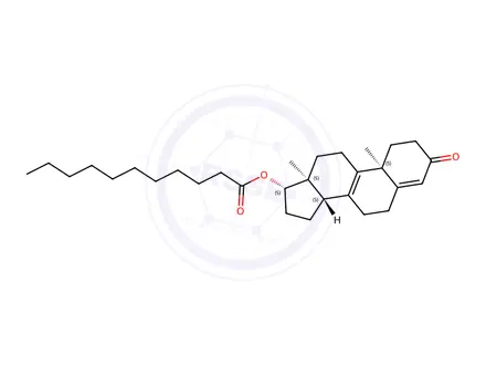Chemical structure of (10S,13S,14S,17S)-10,13-Dimethyl-3-oxo-2,3,6,7,10,11,12,13,14,15,16,17-dodecahydro-1H-cyclopenta[a]phenanthren-17-yl undecanoate