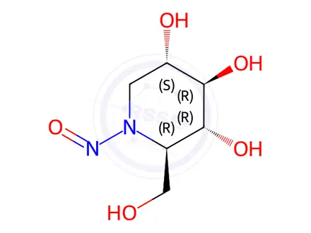 Chemical structure of Miglitol Nitroso Impurity 28