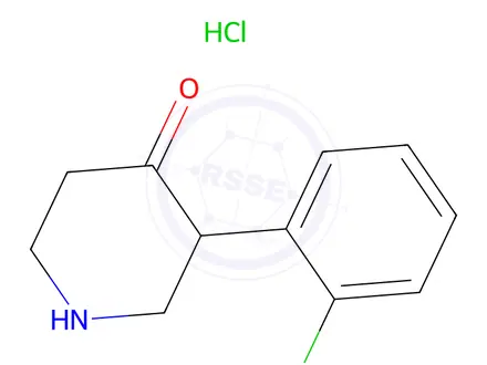 Chemical structure of 3-(2-Chlorophenyl)-4-piperidinone HCl