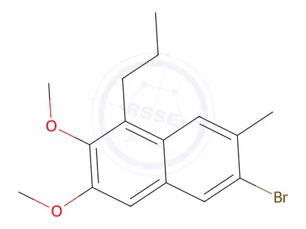 Chemical structure of 6-Bromo-2,3-dimethoxy-7-methyl-1-propylnaphthalene