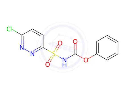 Chemical structure of Phenyl (6-chloropyridazin-3-yl)sulfonylcarbamate