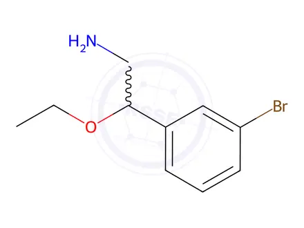 Chemical structure of 2-(3-Bromophenyl)-2-ethoxyethan-1-amine