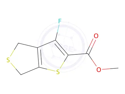 Chemical structure of 3-Fluoro-4,6-dihydro-thieno[3,4-b]thiophene-2-carboxylic acid methyl ester