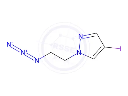 Chemical structure of 1-(2-azidoethyl)-4-iodo-1H-pyrazole