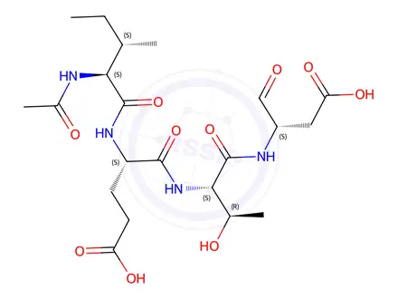 Chemical structure of Ac-Ile-Glu-Thr-Asp-aldehyde (pseudo acid)