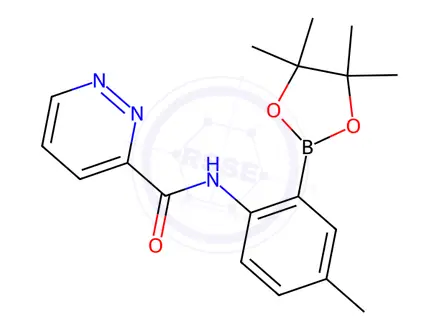 Chemical structure of N-(4-Methyl-2-(4,4,5,5-tetramethyl-1,3,2-dioxaborolan-2-yl)phenyl)pyridazine-3-carboxamide
