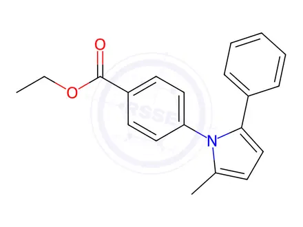 Chemical structure of Ethyl 4-(2-methyl-5-phenyl-1h-pyrrol-1-yl)benzoate