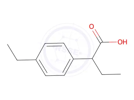 Chemical structure of 2-(4-Ethylphenyl)butanoic acid