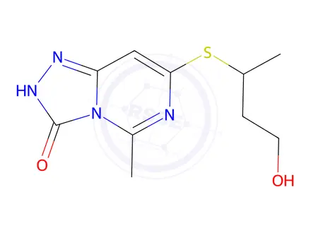 Chemical structure of 7-[(4-hydroxybutan-2-yl)sulfanyl]-5-methyl-2h,3h-[1,2,4]triazolo[4,3-c]pyrimidin-3-one