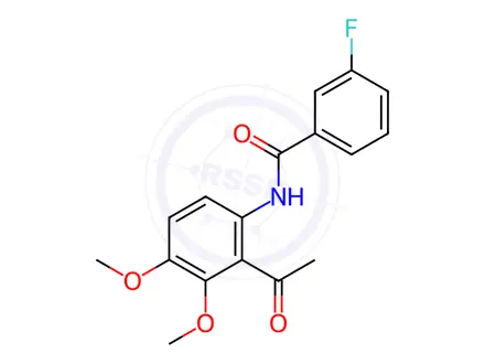 Chemical structure of N-(2-Acetyl-3,4-dimethoxyphenyl)-3-fluorobenzamide