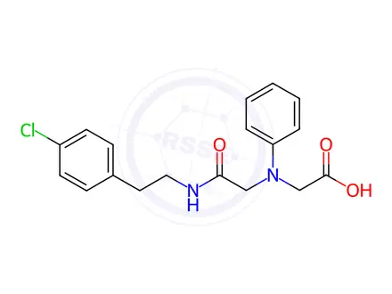 Chemical structure of [(2-{[2-(4-Chlorophenyl)ethyl]amino}-2-oxoethyl)(phenyl)amino]acetic acid