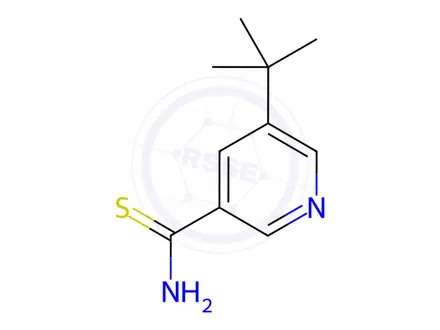 Chemical structure of 5-(tert-Butyl)pyridine-3-carbothioamide