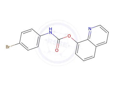 Chemical structure of Quinolin-8-yl (4-bromophenyl)carbamate