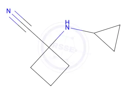 Chemical structure of 1-(cyclopropylamino)cyclobutane-1-carbonitrile