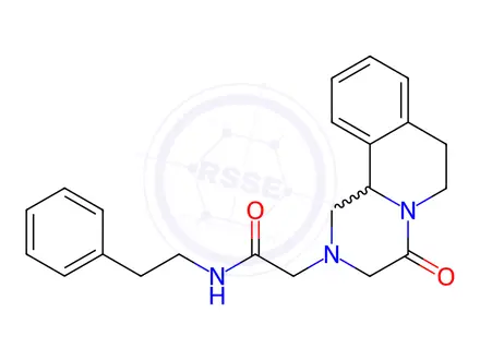 Chemical structure of 2-(4-Oxo-1,3,4,6,7,11b-hexahydro-2H-pyrazino[2,1-a]isoquinolin-2-yl)-N-phenethylacetamide