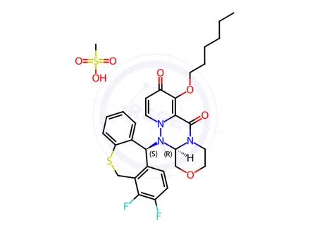 Chemical structure of Baloxavir Impurity 74 Mesylate