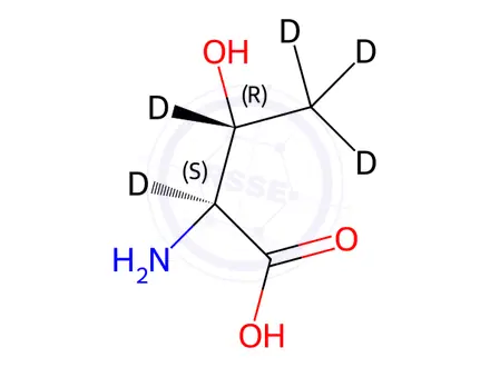 Chemical structure of L-Threonine-[D5]