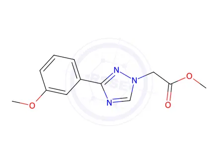 Chemical structure of Methyl 2-(3-(3-methoxyphenyl)-1H-1,2,4-triazol-1-yl)acetate