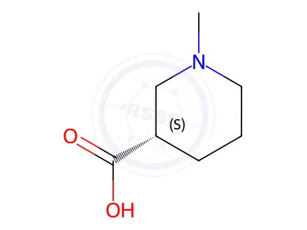 Chemical structure of (3S)-1-methylpiperidine-3-carboxylic acid