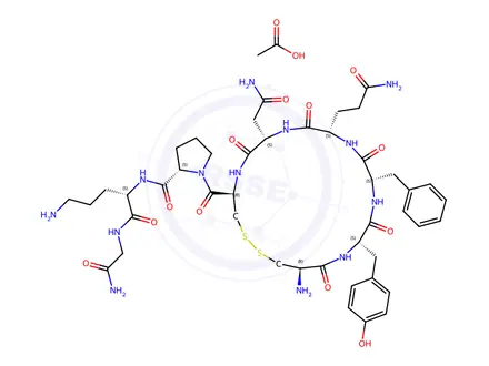 Chemical structure of Ornipressin Acetate