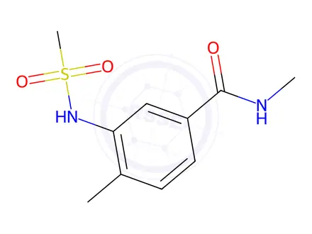 Chemical structure of N,4-dimethyl-3-(methylsulfonamido)benzamide